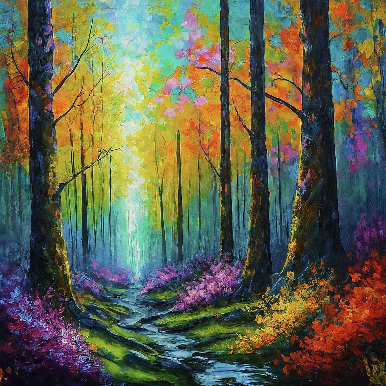 art-Mystical enchanted forest clearing