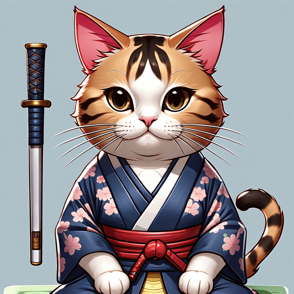 art-Cyber Samurai Cat