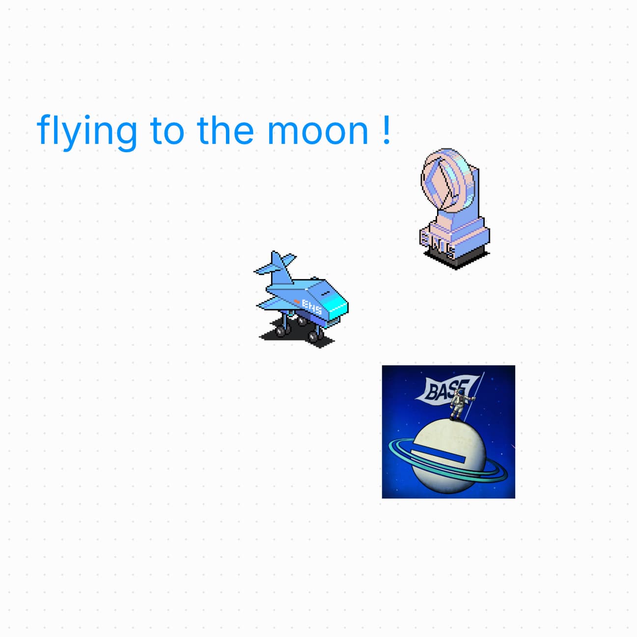 Flying to the moon