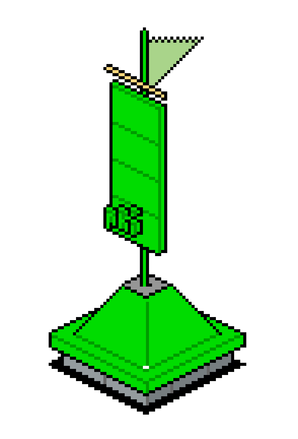 art-Flag Candle Green