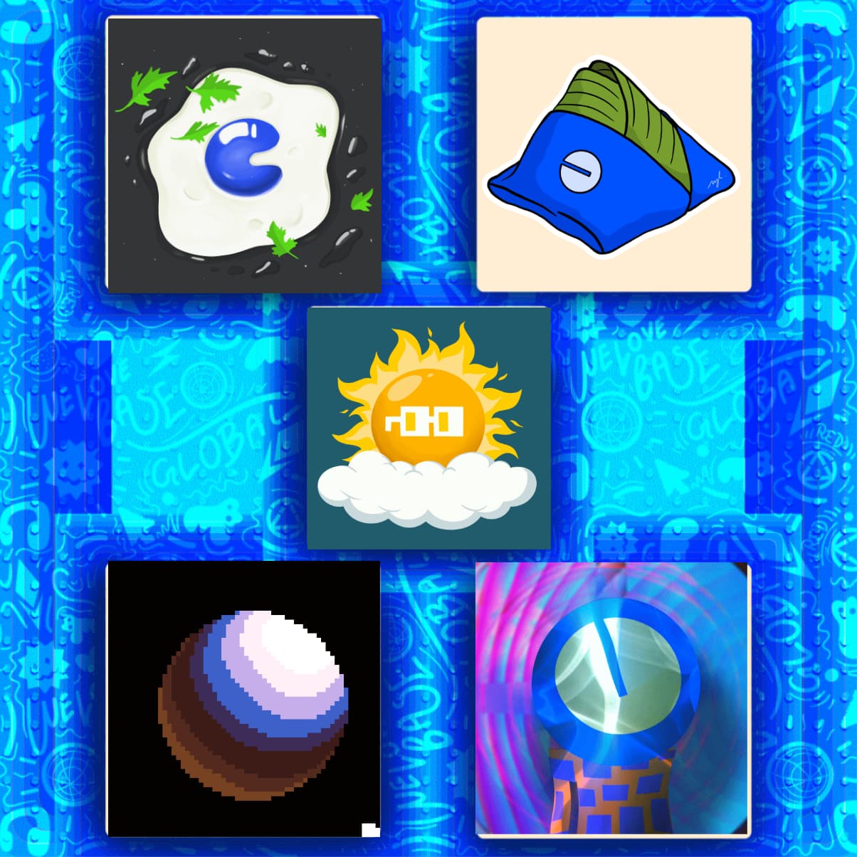 Crypto Icons in Blue
