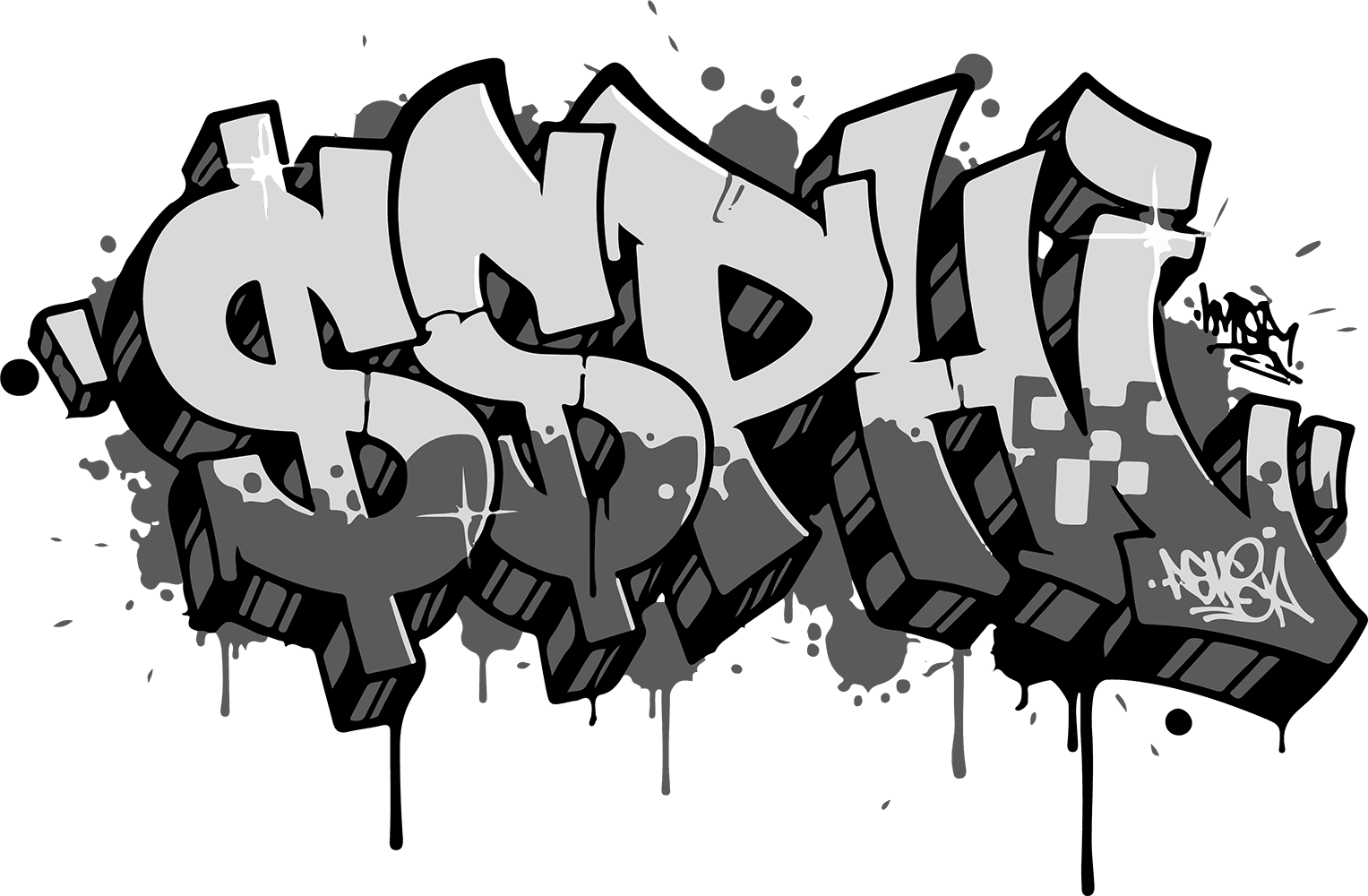 art-$PHI Graffiti Sticker #2