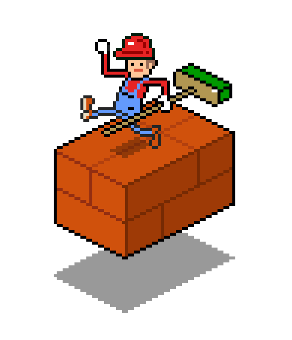 art-Wall Hardhat Running NES