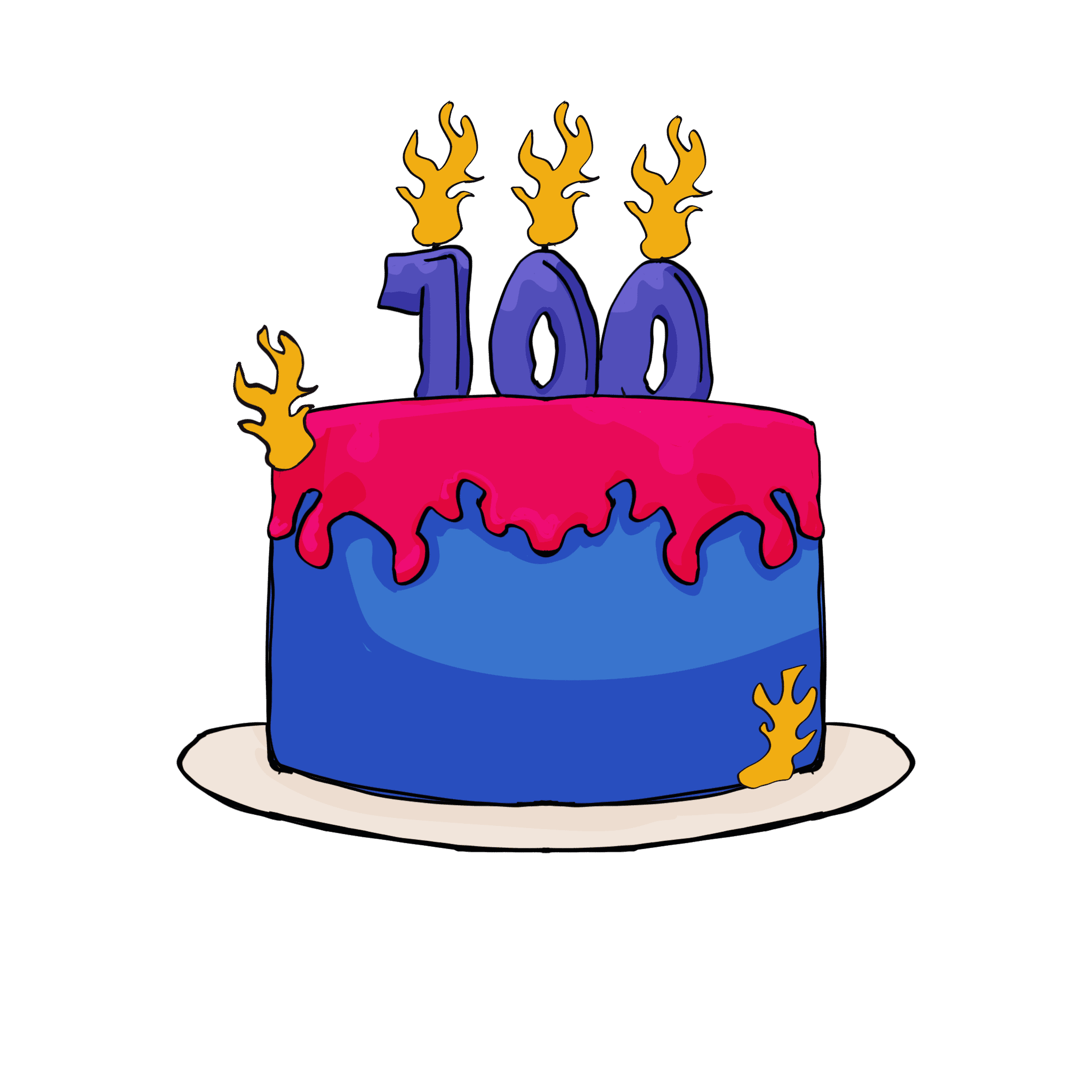 art-100 Fire Cake