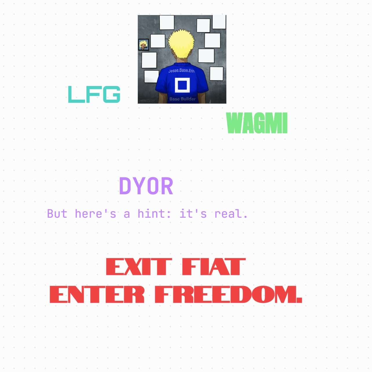 Exit fiat, enter freedom. Ditch the mass surveillance (Fork)